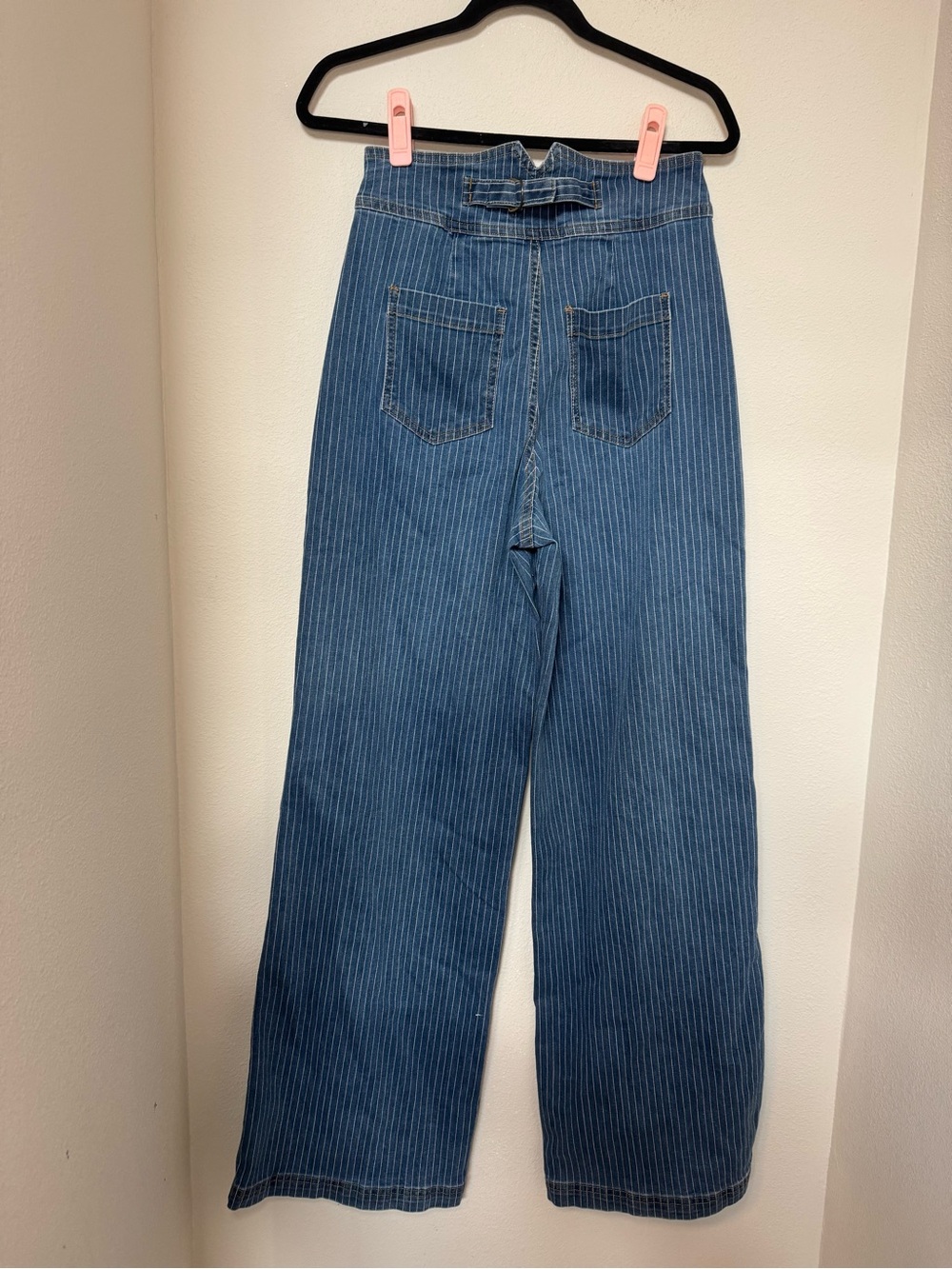 House of Harlow 1960 High-Waisted Wide-Leg "Wabash" Stripe Jeans - Picture 4 of 6